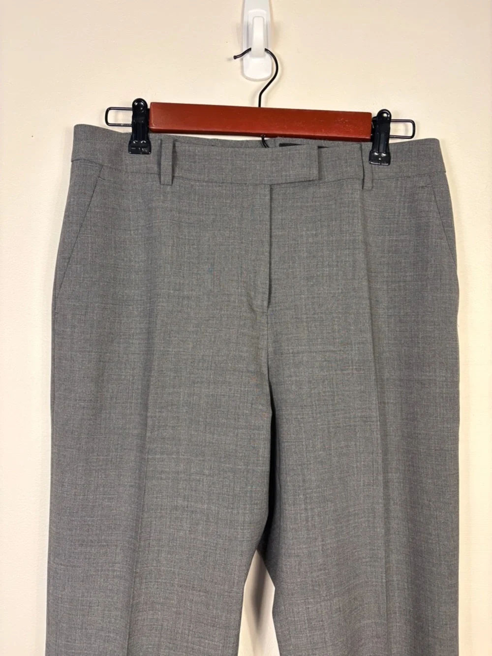 Brooks Brothers Caroline Fit Trousers Pants Gray Wool Lightweight Office - Picture 3 of 10
